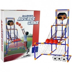 Set of Sports Games 2 in1 Basketball Football Three Balls Accuracy