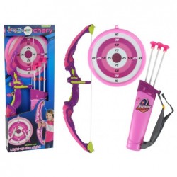 Sporting Bow Shooting Set Shield Arrows Suction Cups Pink