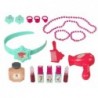 Beauty Set Toilet with Mirror Light Sound Jewellery Pink 