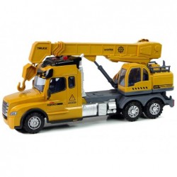 Remote Controlled Truck Crane Pilot 2.4G Lights Sounds Yellow