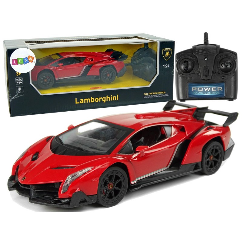 Sports Car R/C 1:24 Lamborghini Veneno Red 2.4 G Lights