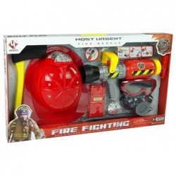 Brigade Set Fire Extinguisher Water Mask Helmet Red