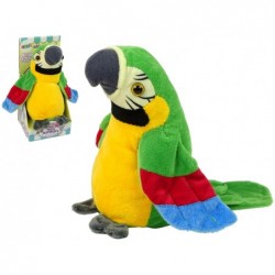 Interactive Talking Green Parrot Repeating Words