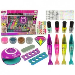 Large Nail Painting Set Nail Pens Glitter Stickers Dryer
