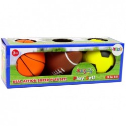 Soft Sports Ball Set 3in1 Football Basketball