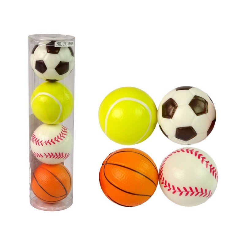 Set of Soft Balls 4 pcs. Sport Golf Tennis Football