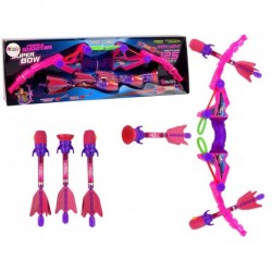Shooting Bow Arcade Game For Kids Pink Glowing Arrows Whistle