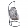 Hanging chair FOLDY 103x105xH198cm, brown   grey