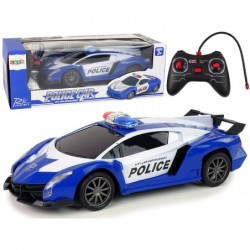Police Racing Car  Police Vehicle 1:16 LED Lights  Remote-controlled  BLUE