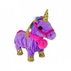 Mascot Horse Interactive Unicorn Purple Golden Wings