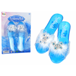 Glitter Ice Princess Slippers  with fur Perfect for the Bal