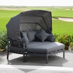 Sofa TOMSON with canopy, dark grey