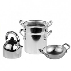 Set of Kitchen Accessories Pots Cutlery Food