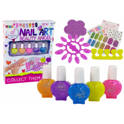 Nail Painting Set Nail Stickers Lacquer 5 Colours