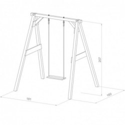 AXI puidust kiik koos istmehalli mänguväljakuga