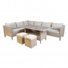 Set GERA corner sofa, 2 ottomans, table