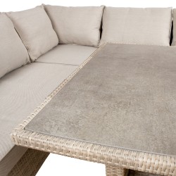 Set GERA corner sofa, 2 ottomans, table