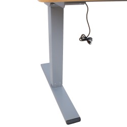 Table leg ERGO OPTIMAL with 2 motors, silver grey