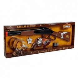 Cowboy Set Lever Action Rifle Colt Revolver Sheriff Badge