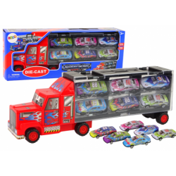Transport Truck and Race Car Set 12pcs.
