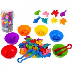 Colour Sorting Toy Sea Animals 56 pieces
