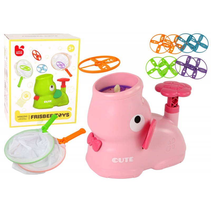 Arcade Game Catch Frisbee Elephant Catapult Pink