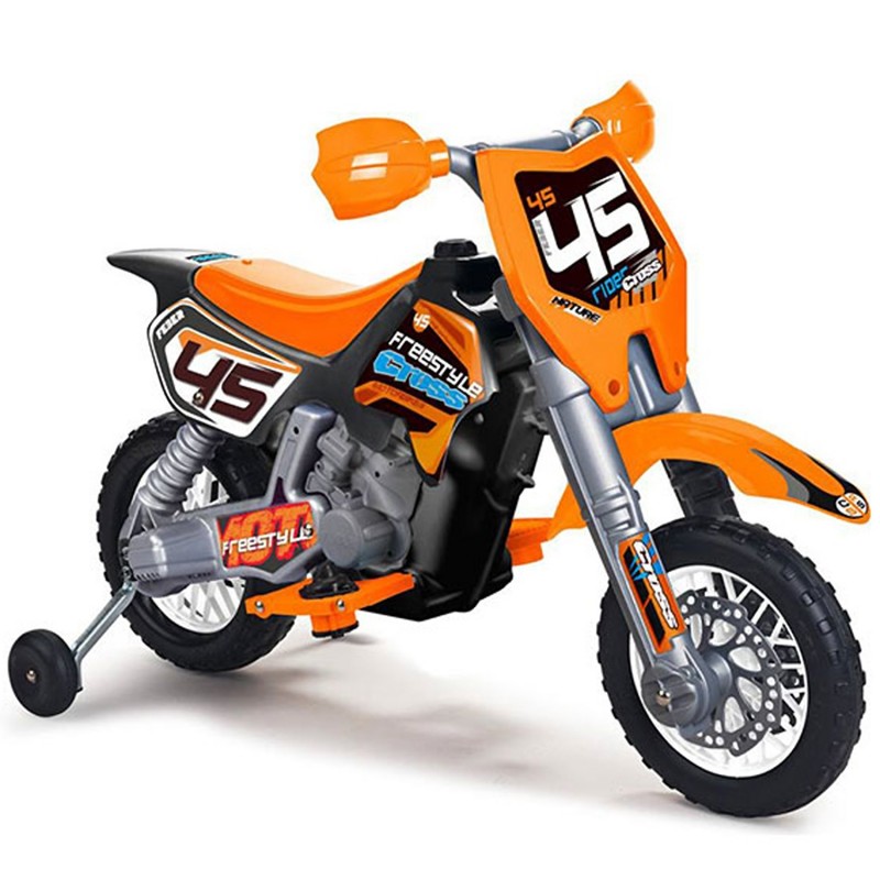 Feber Motorcycle Cross Orange 6V Battery for Kids