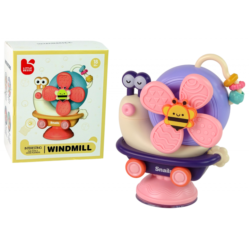 Educational Multifunctional Wind Snail for toddlers With suction cup and friction drive