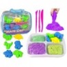Magic Kinetic Sand in 3 Pastel Colours + Dinosaurs moulds