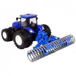 Remote Controlled Tractor 1:24 Blue Plough Metal