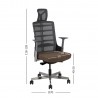 Task chair SPINELLY taupe grey