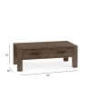 Придиванный столик TURIN 60x110xH40см, материал  дуб, цвет  дымчатый дуб, обработка  промасленный