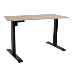 Desk ERGO with 1-motor 140x70cm, hickory black