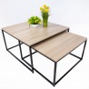 Coffe table ELT 75x75xH40cm, 65x65xH35cm