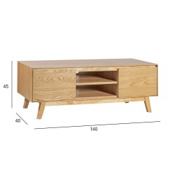 TV table SKY 140x40xH45cm, oak