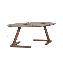 Coffee table LANA 120x60xH45cm, walnut