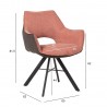 Chair EDDY salmon pink dark grey