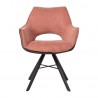 Chair EDDY salmon pink dark grey