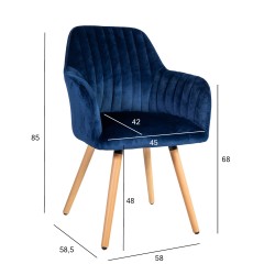 Chair ARIEL sea blue
