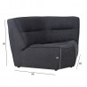 Modular sofa FREDDY corner, dark grey