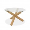 Dining table TURIN D120xH75cm, light oak
