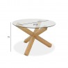 Dining table TURIN D120xH75cm, light oak