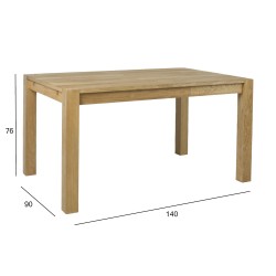Dining table CHICAGO NEW 140x90xH76cm, oak