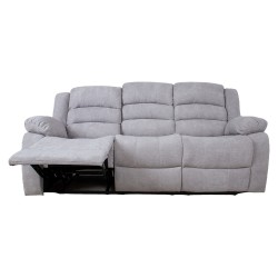 Recliner sofa MALINA 3-seater, light grey