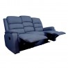 Recliner sofa MANUEL 3-seater, dark blue