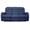 Recliner sofa MANUEL 3-seater, dark blue